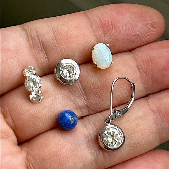 🖤14K💕gemstone single earrings
